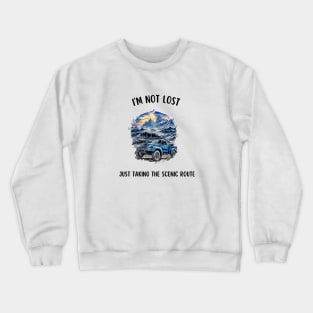 Truck Funny Road Farmer Landscape Mountain Agriculture Crewneck Sweatshirt